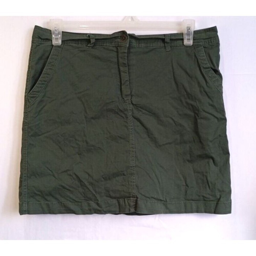 Laura Scott Women's Green Skort 14P Cotton Spandex Blend